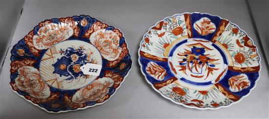 A pair of Imari chargers